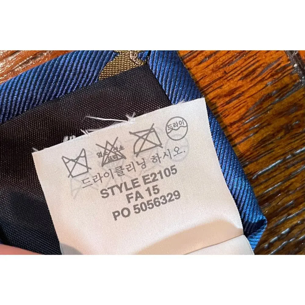 J.Crew Crewcuts Boys Silk Tie, Blue with Dinosaur Print, Size 8-16 Years